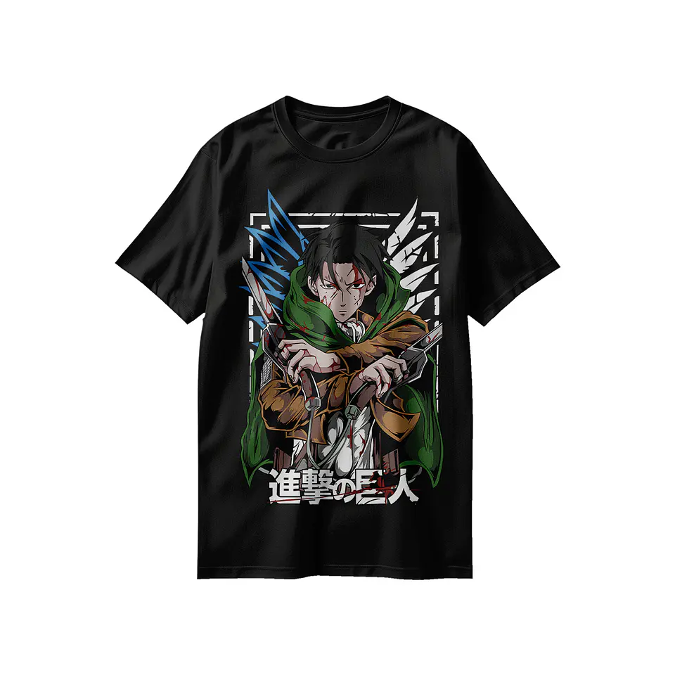 Polera Levi Ackerman collection: El Soldado Más Fuerte de la Humanidad 4