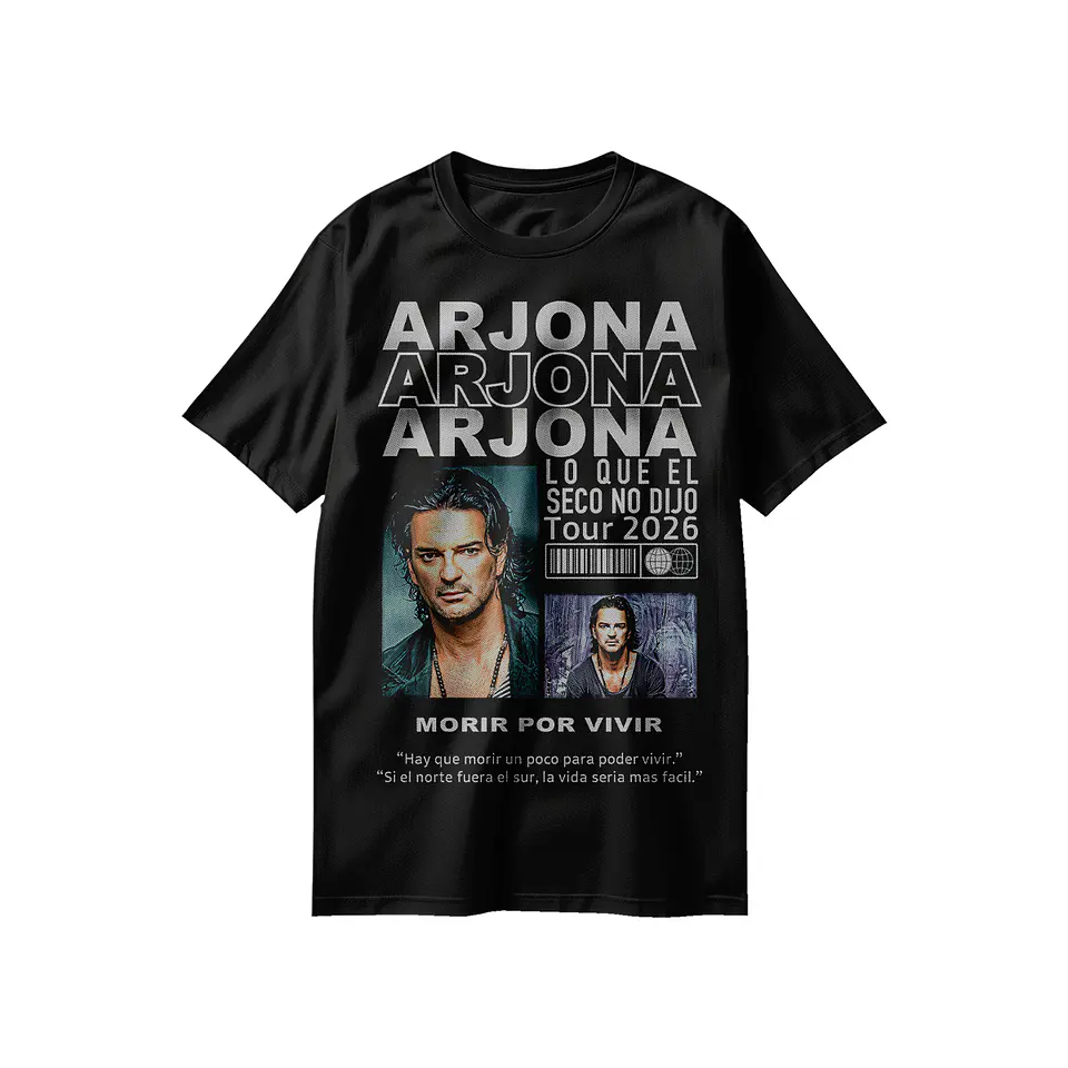 Poleras Ricardo Arjona collection: Letras que Visten Historias Inolvidables 4
