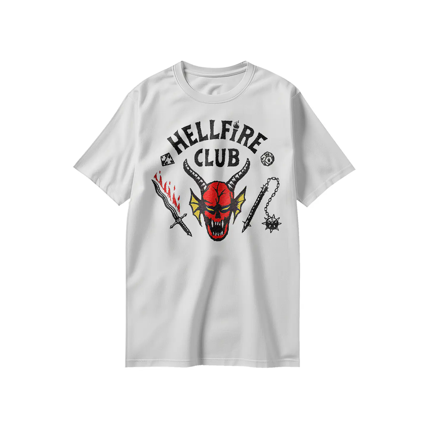 Polera Stranger Things - HellFire WHITE 2