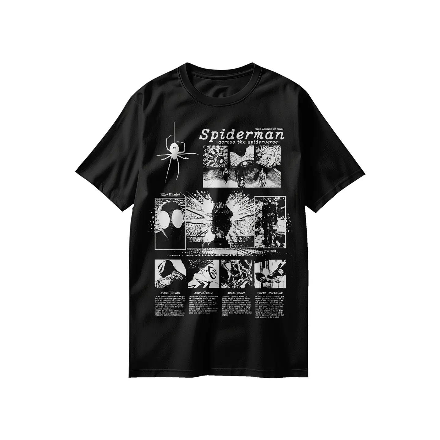 POLERAS SPIDER-MAN: BLACK AND WHITE 4