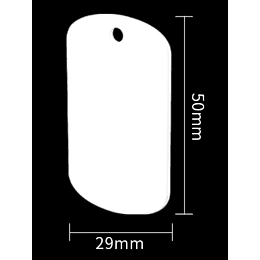 Placa mascota metal militar 50x29 mm