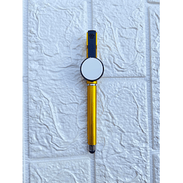 Lápiz pasta con chapita para sublimación, color gold.