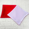 Funda Cojin Bicolor Blanco / Rojo 30x30 cm.