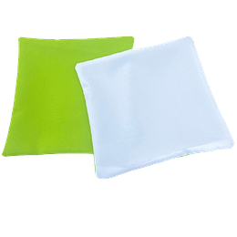 Funda Cojin Bicolor Blanco / Verde 30x30 cm. OFERTA