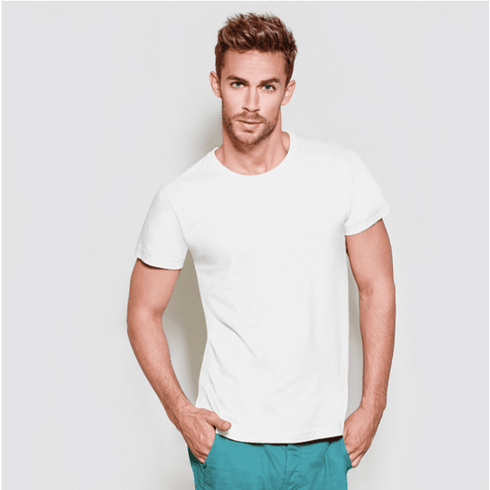 Polera Dogo Premium Hombre. Color Blanco.