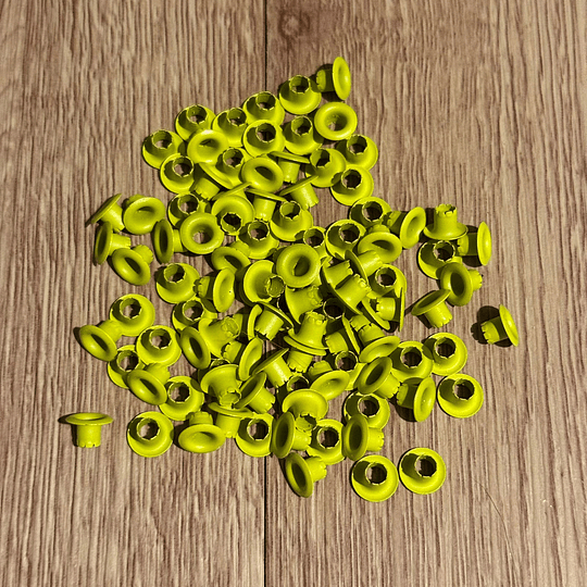Ojetillos Color amarillo (100 unid)