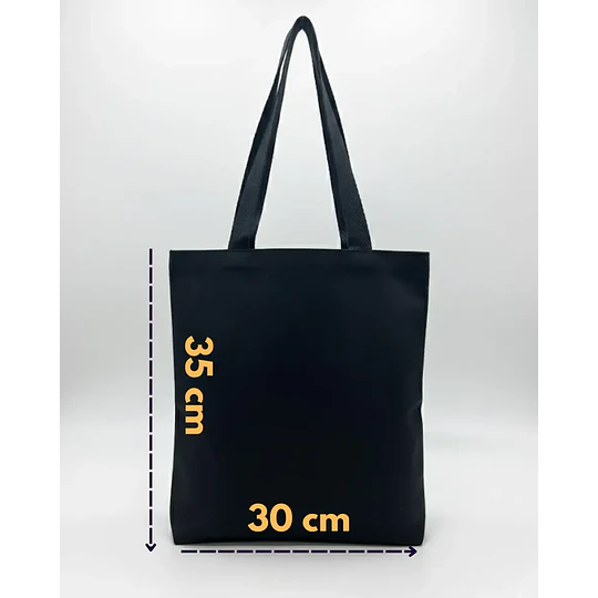 Bolsa Gabardina Negra 35x30 cm.