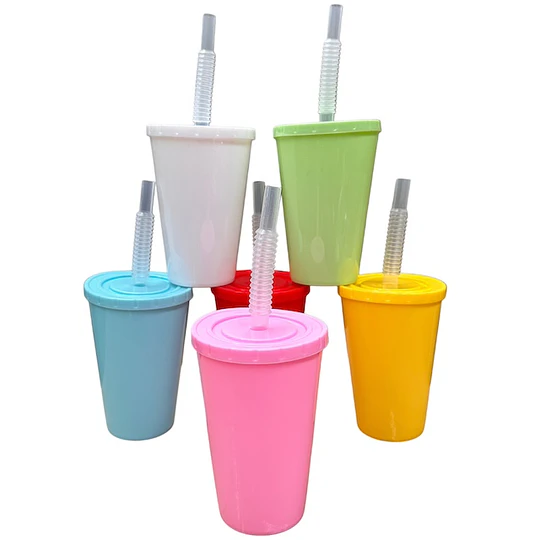 Vasos plásticos 350 ml. Colores Surtidos. (12 unid)