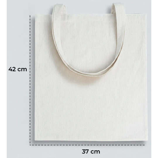 Bolsa Sublimación Poliester color Beige 42x37 cm. (1 unid).