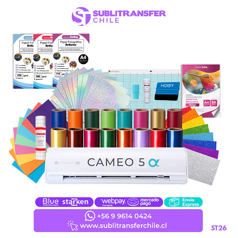 ST26 Kit Plotter de Corte Cameo 5 Alpha Papelería - Entrega Inmediata