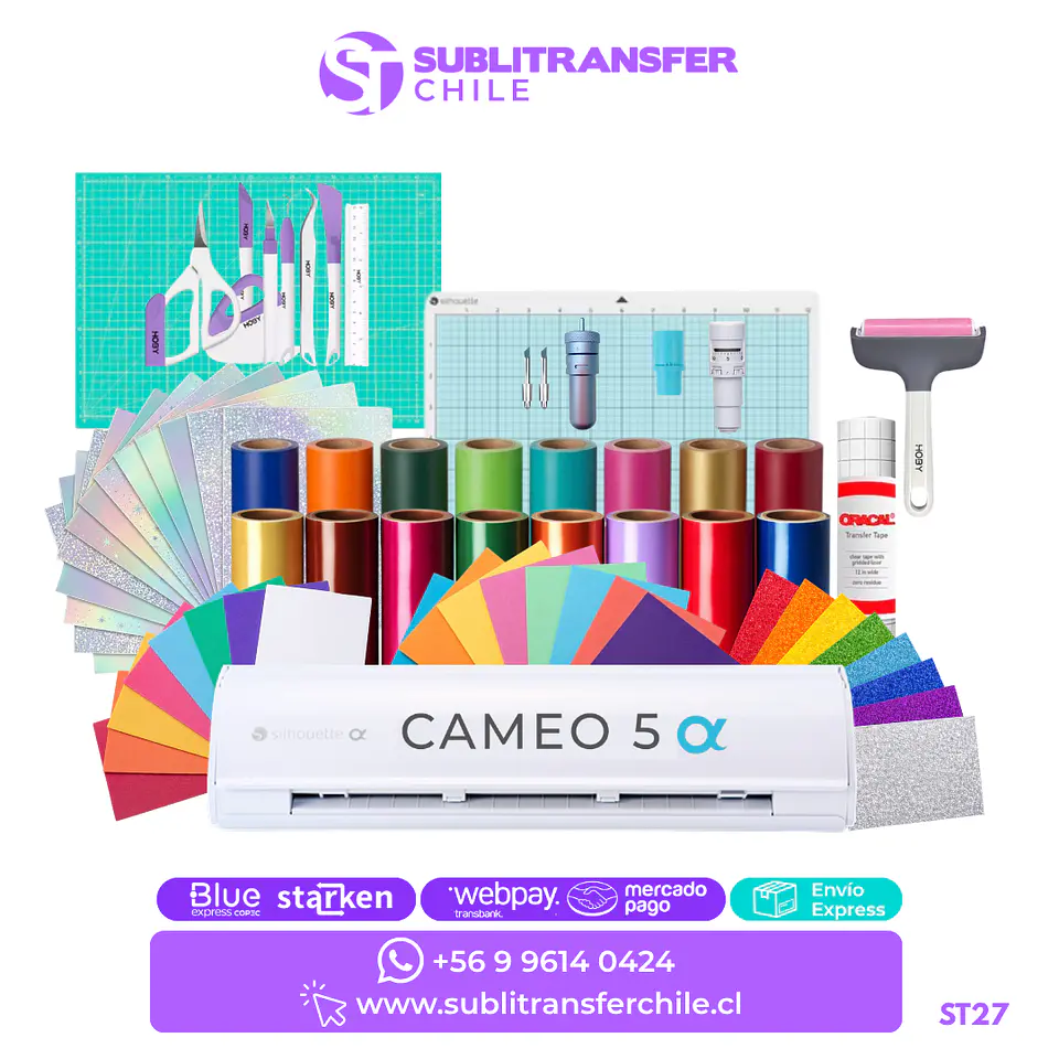 ST27 Kit Plotter de Corte Cameo 5 Alpha + Cuchilla premiun - Entrega Inmediata 1