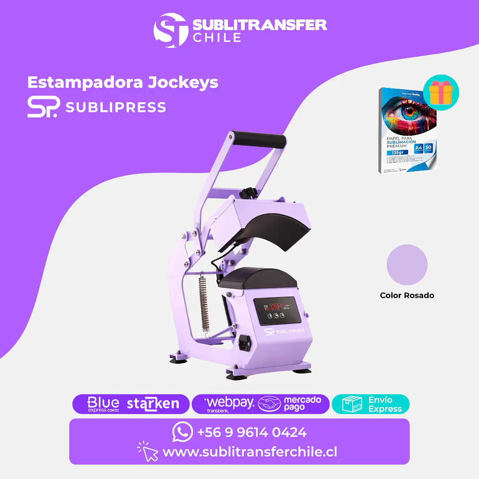 ST1045 Estampadora de Jockey Sublipress Lila – Entrega inmediata 1