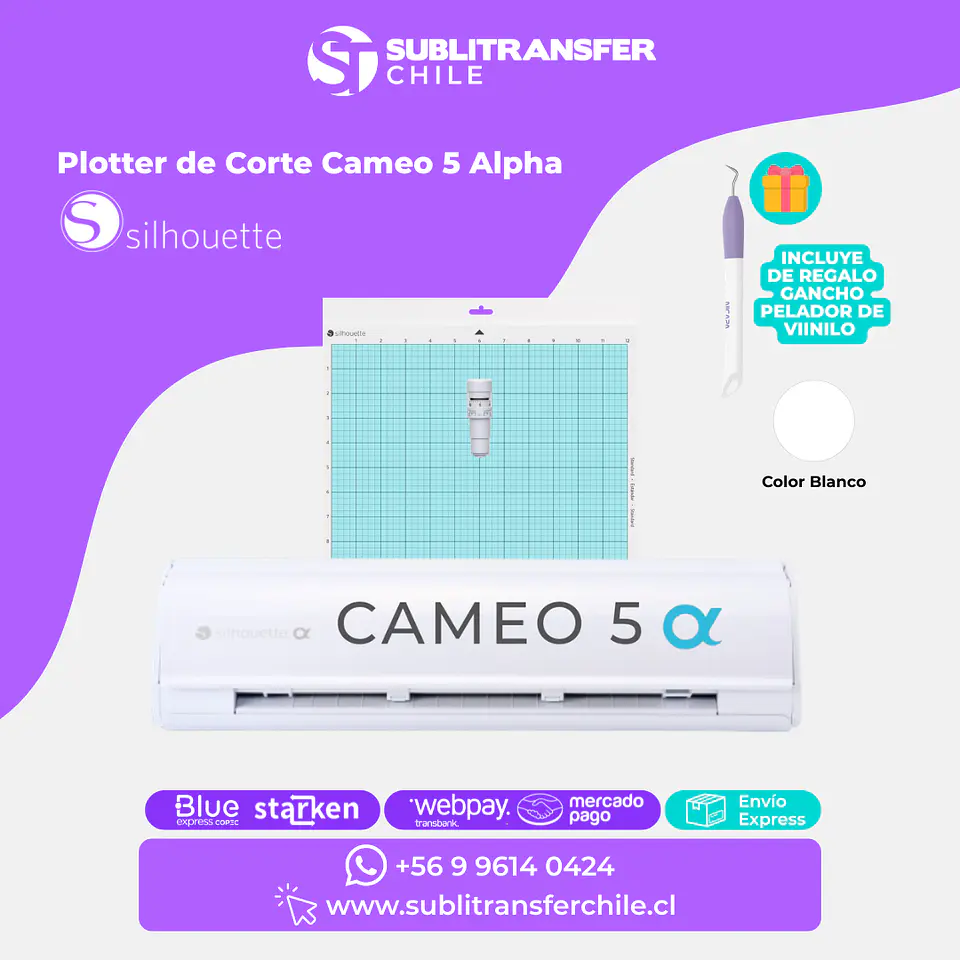 ST500 Plotter de Corte Cameo 5 Alpha Blanca - Entrega Inmediata 1