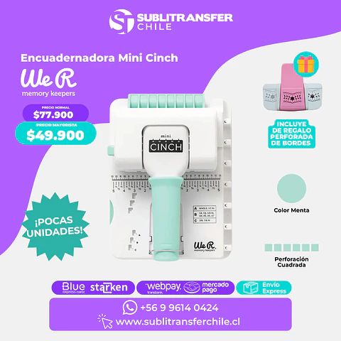 POCAS UNIDADES Encuadernadora Mini Cinch - Entrega Inmediata