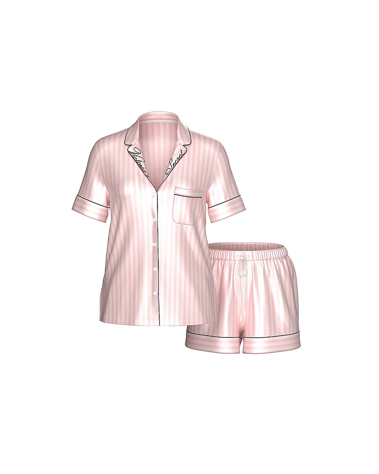 Pijama Corto de Satín Iconic 