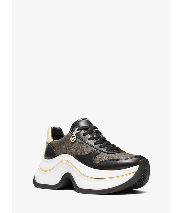 Zapatilla Arla de piel y gamuza