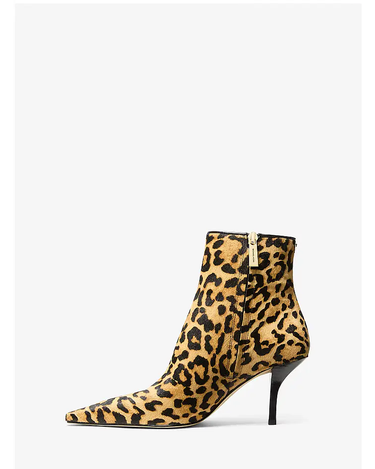 Botín de pelo con estampado 