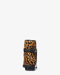 Bota de Pelo con Estampado de Leopardo 