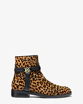 Bota de Pelo con Estampado de Leopardo 