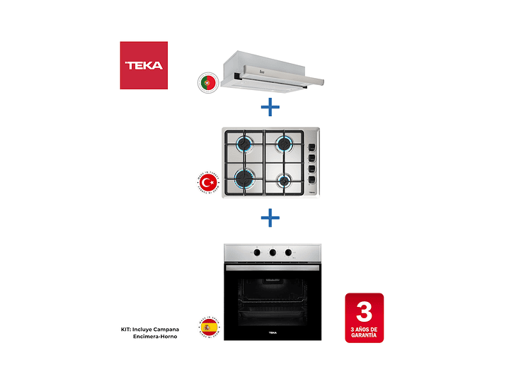 Kit Horno HBB-445 + Encimera HLX-540 BUT + Campana TL 6310 Inox Teka 2