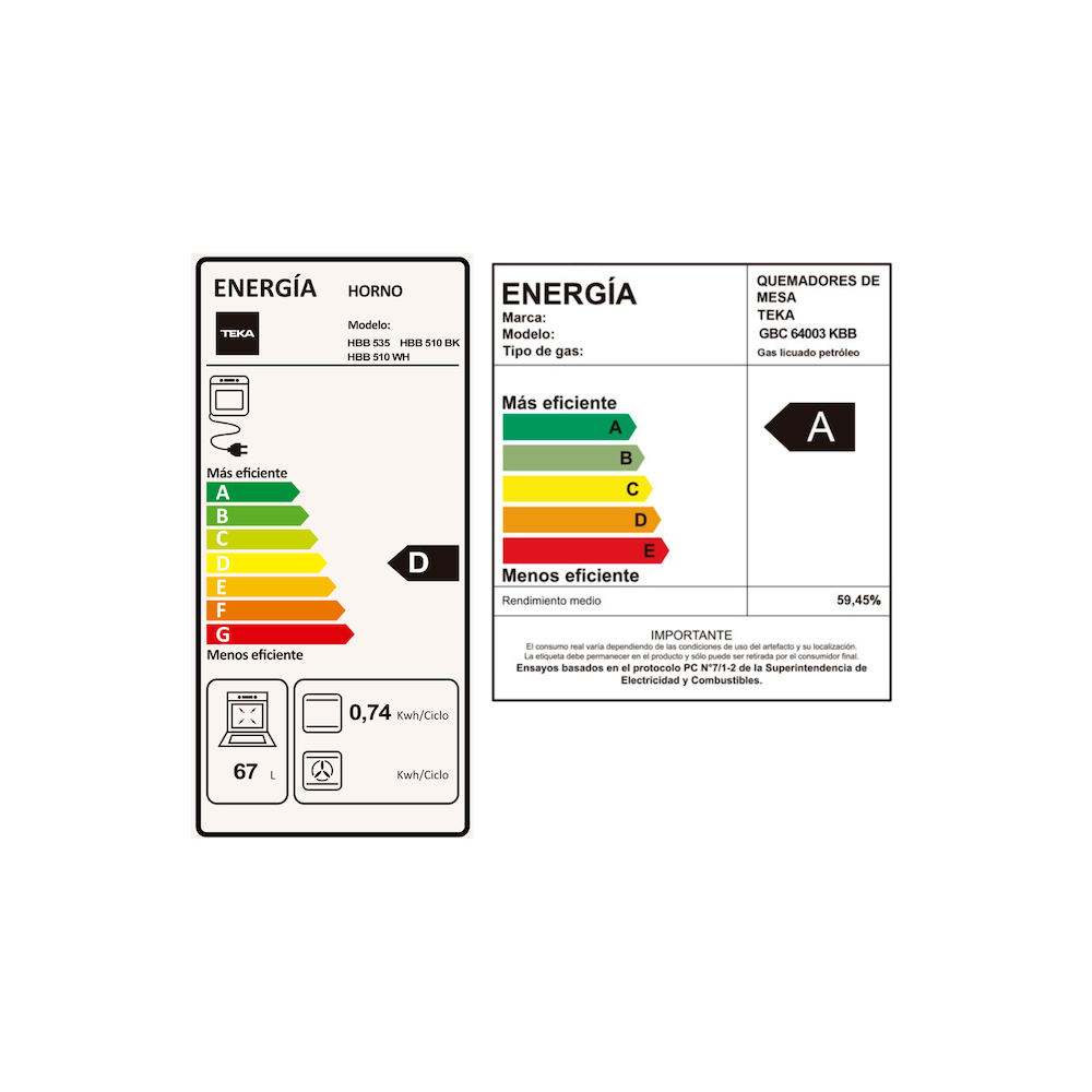 Kit Horno HBB-510 BK + Encimera GBC 64003 BUT + Campana TL 6310 BK Teka - Miniatura 16