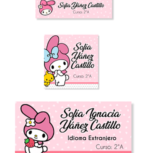 Hoja de Etiquetas Escolares (hoja A4)