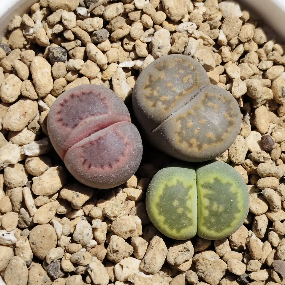 Trio de lithops colores 2
