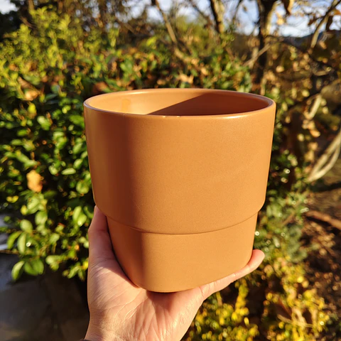 Maceta cerámica terracota acabado liso 13 cms