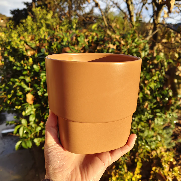 Maceta cerámica terracota acabado liso 3