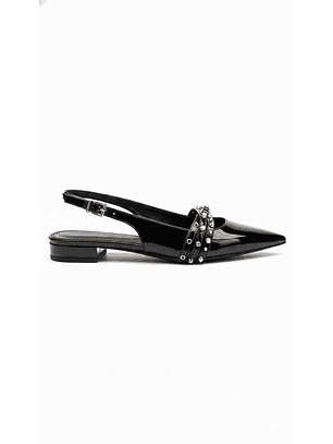 Puntillas Slingback suel negro  2152H