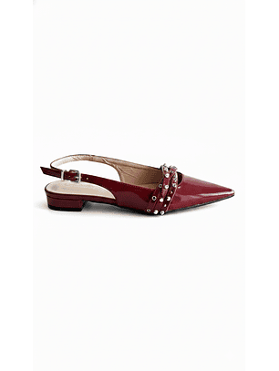 Puntillas Slingback suel Burdeo 2152BR