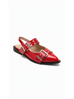 Puntillas Slingback suel rojo  013