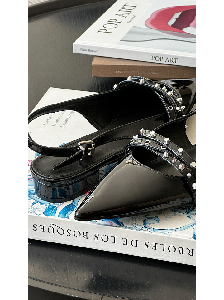 Puntillas Slingback suel negro  2152H 3