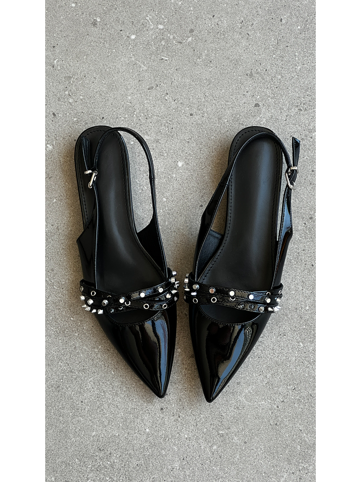 Puntillas Slingback suel negro  2152H 2
