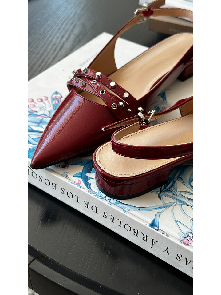 Puntillas Slingback suel Burdeo 2152BR 3