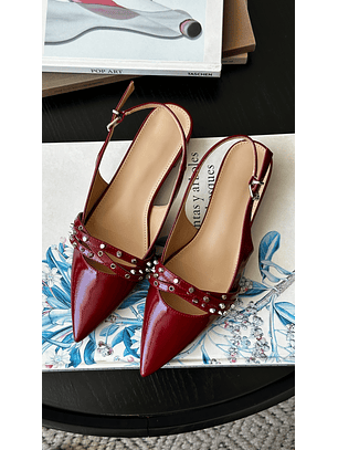 Puntillas Slingback suel Burdeo 2152BR