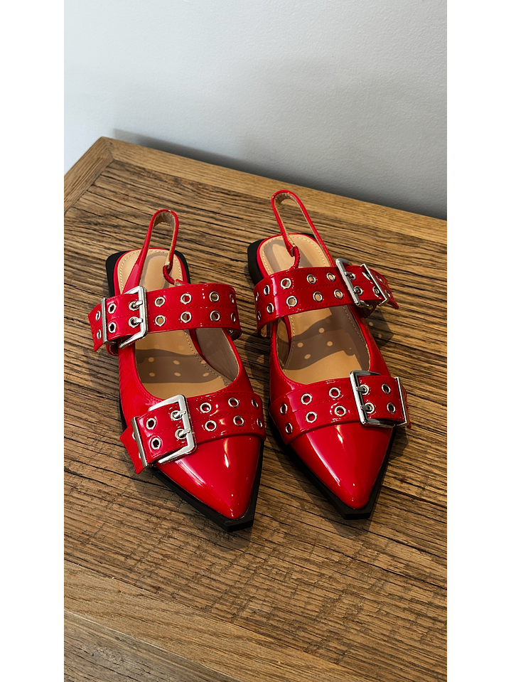 Puntillas Slingback suel rojo  013 2