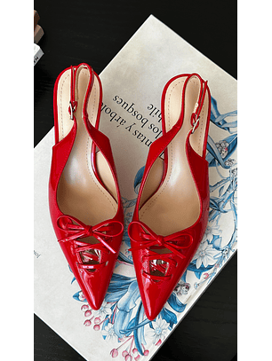Tacón Kitten Heel suel rojo 78 