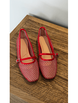 Ballerina Mary Jane Suel rojo 68