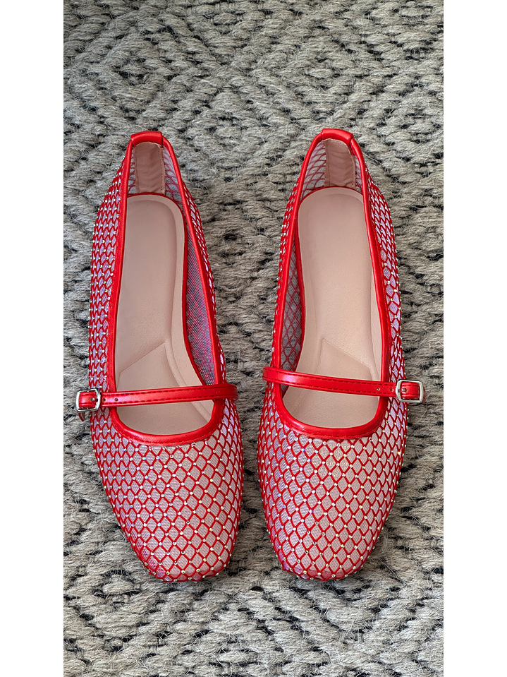 Ballerina Mary Jane Suel rojo 68 4