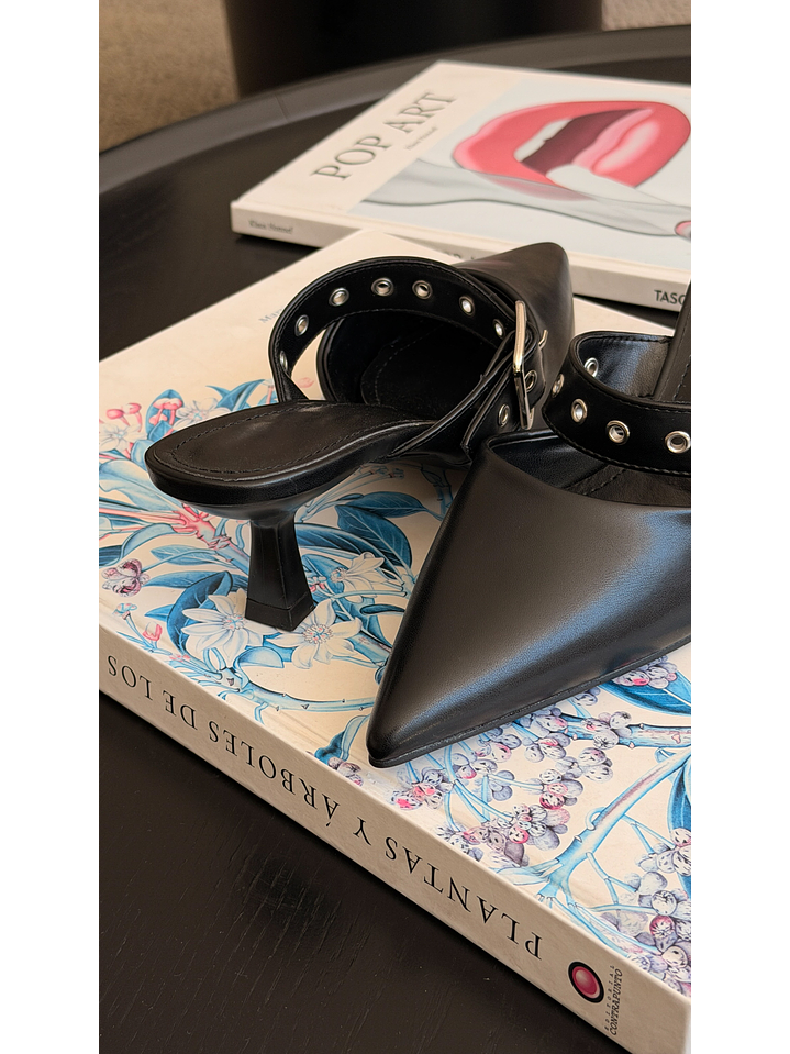 Tacón Kitten Heel Suel Negro H77 4