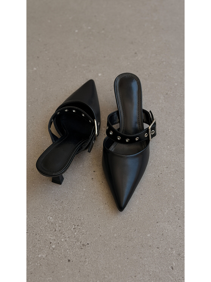 Tacón Kitten Heel Suel Negro H77 3