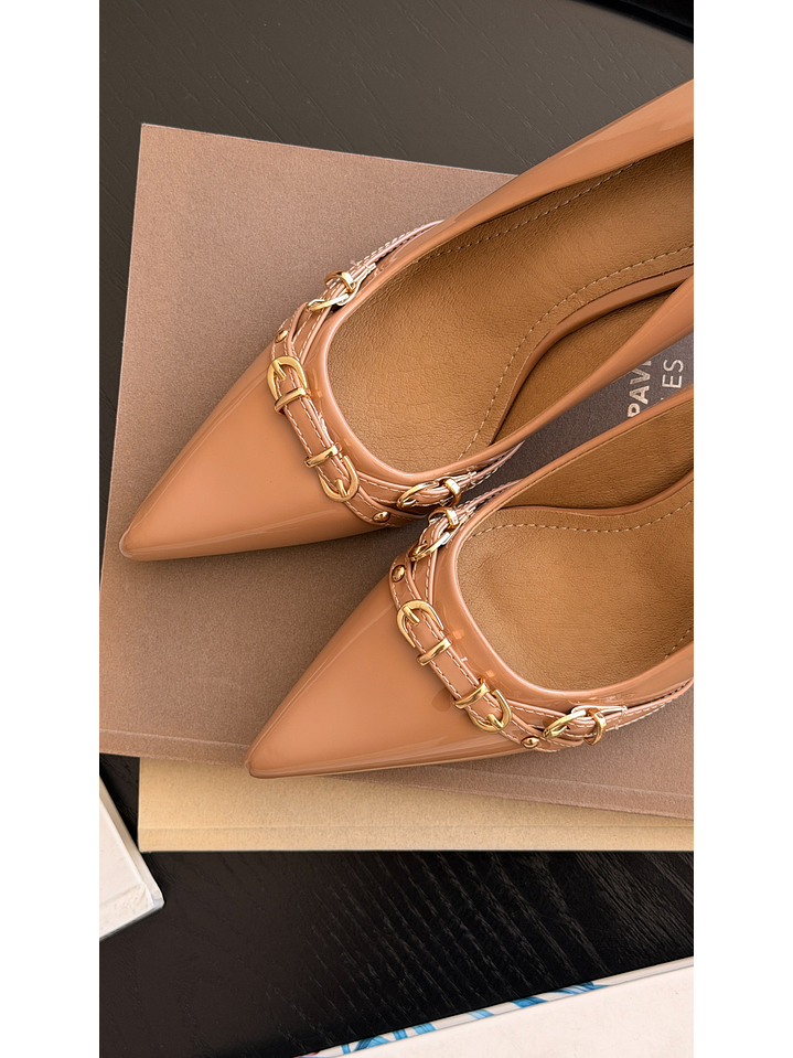 Tacón Kitten Heel Suel Beige H69 3