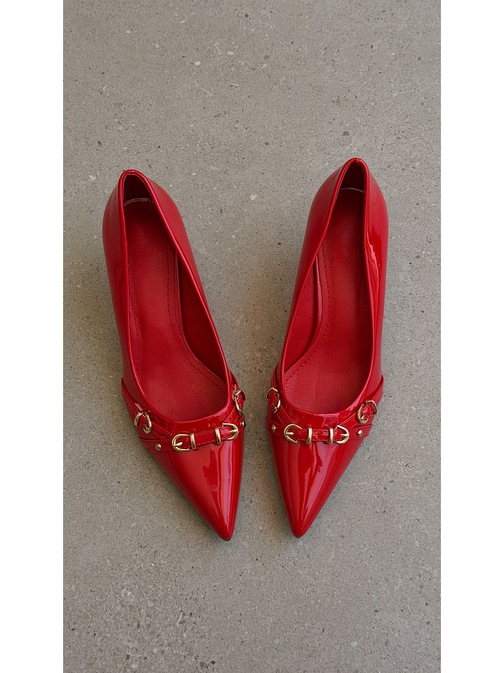 Tacón Kitten Heel Suel Rojo H69 2