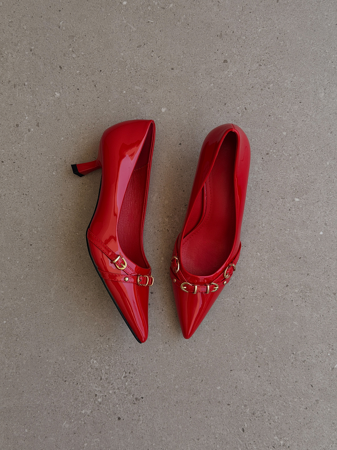 Tacón Kitten Heel Suel Rojo H69 3