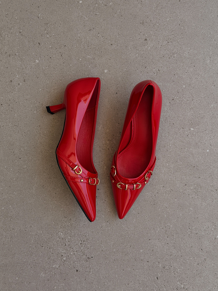 Tacón Kitten Heel Suel Rojo H69 3