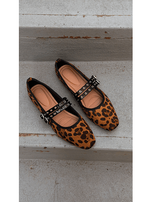 Ballerinas Mary jane suel Leopard 2185CO