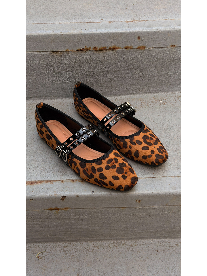 Ballerinas Mary jane suel Leopard 2185CO 3