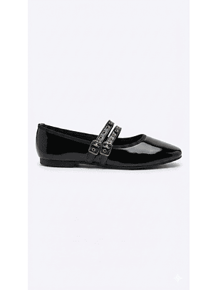 Ballerinas Mary jane suel Negro 2185H