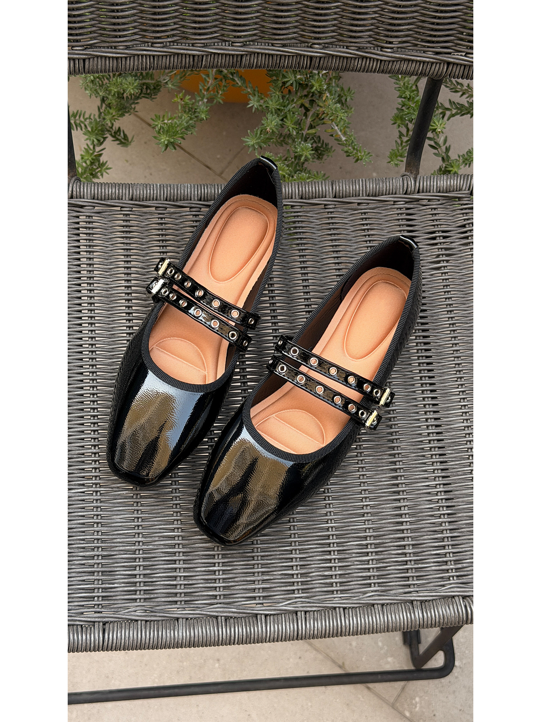 Ballerinas Mary jane suel Negro 2185H 2